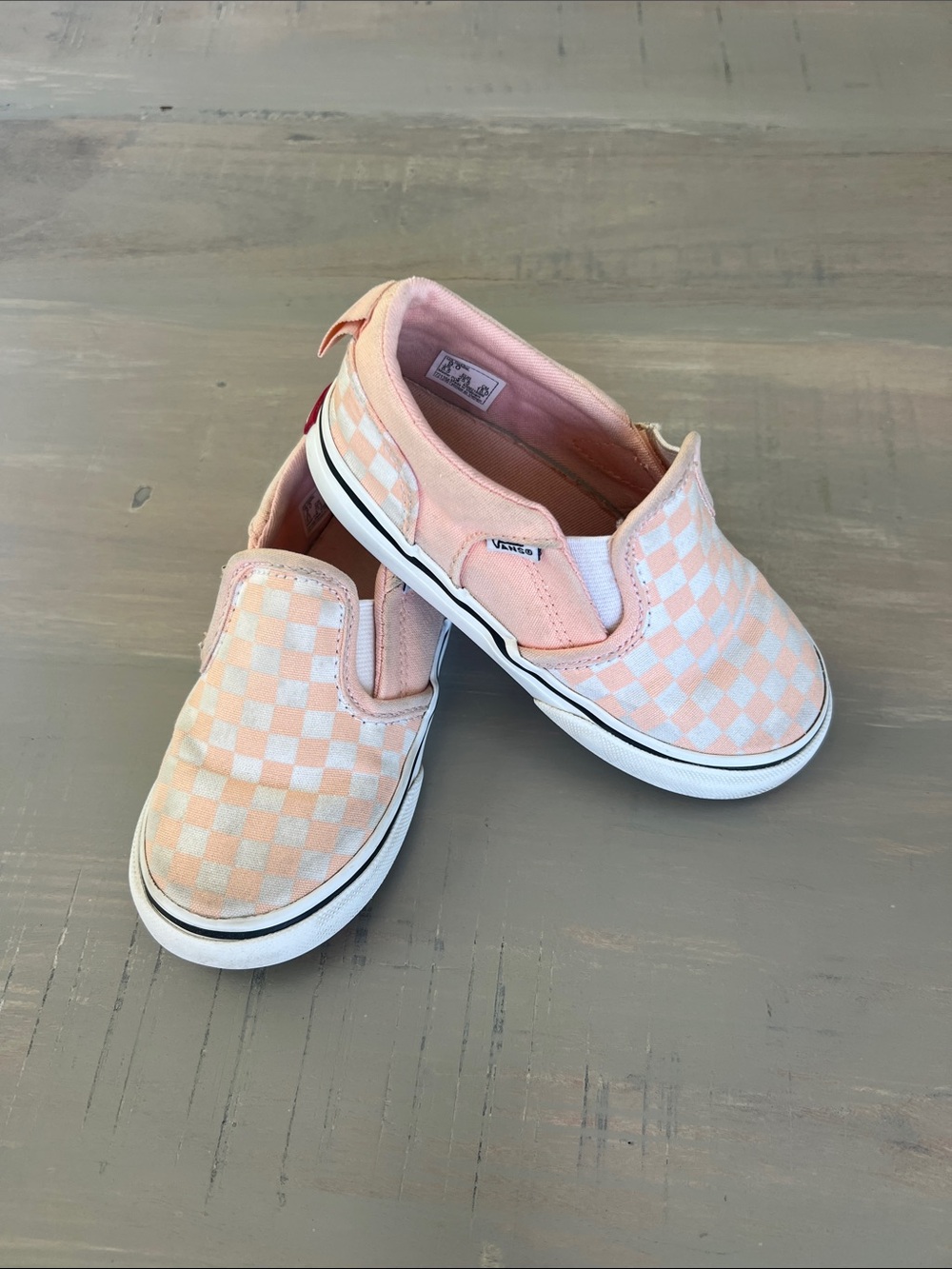 Vans Kids Slip-On Sneakers Pink Checkerboard